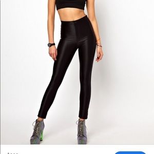 American Apparel High Rise Disco Pants Black XS